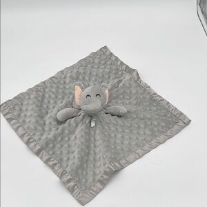 Carters Lovey Elephant Grey Nunu Waffle Silky Edge Blanket